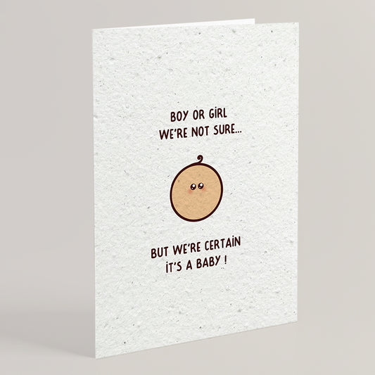 Carte double en papier ensemencé baby S