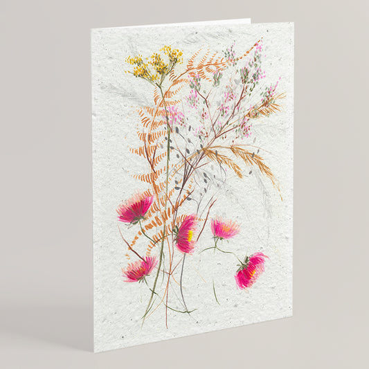 Carte double en papier ensemencé fern S