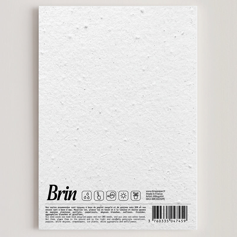 Carte double en papier ensemencé perception S