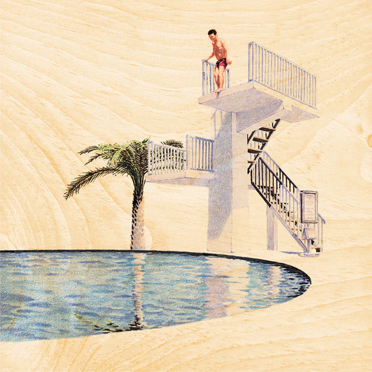 Poster 45T en bois leisure l'hésitation W