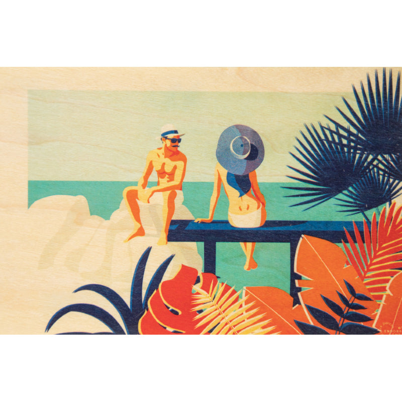 Carte en bois riviera horizon W