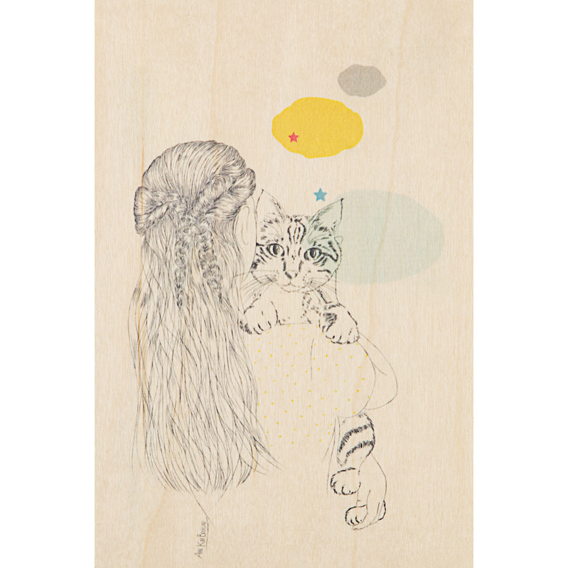 Carte en bois above my head catlady W