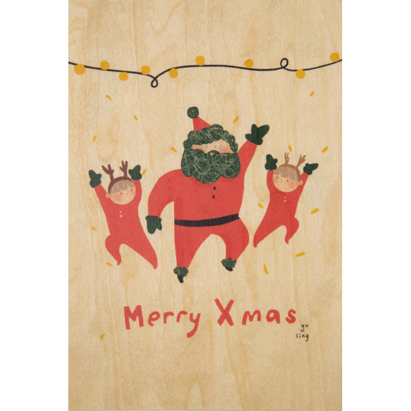 Carte en bois greetings 2 EL MX W