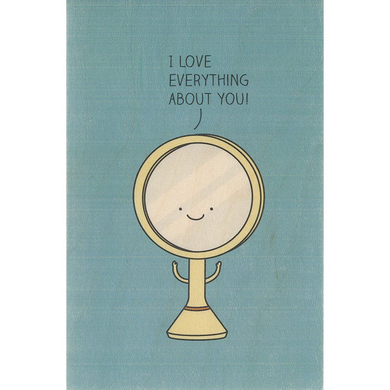 Carte en bois greetings 3MO about you W