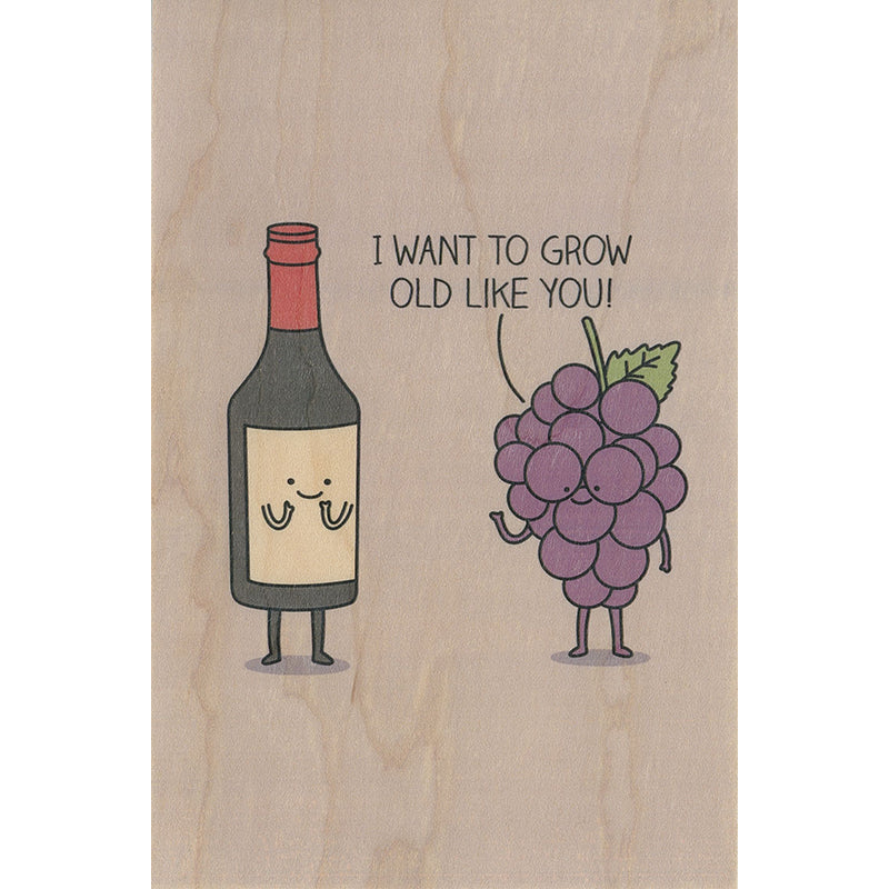 Carte en bois greetings 3MO grow W