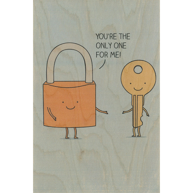 Carte en bois greetings 3MO only one W