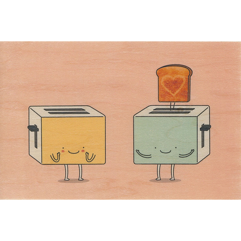 Carte en bois greetings 3MO toasters W