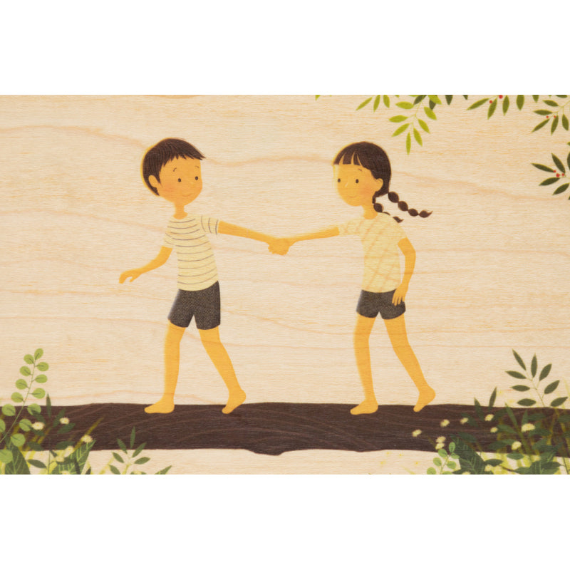 Carte en bois kids 2 hand in hand W