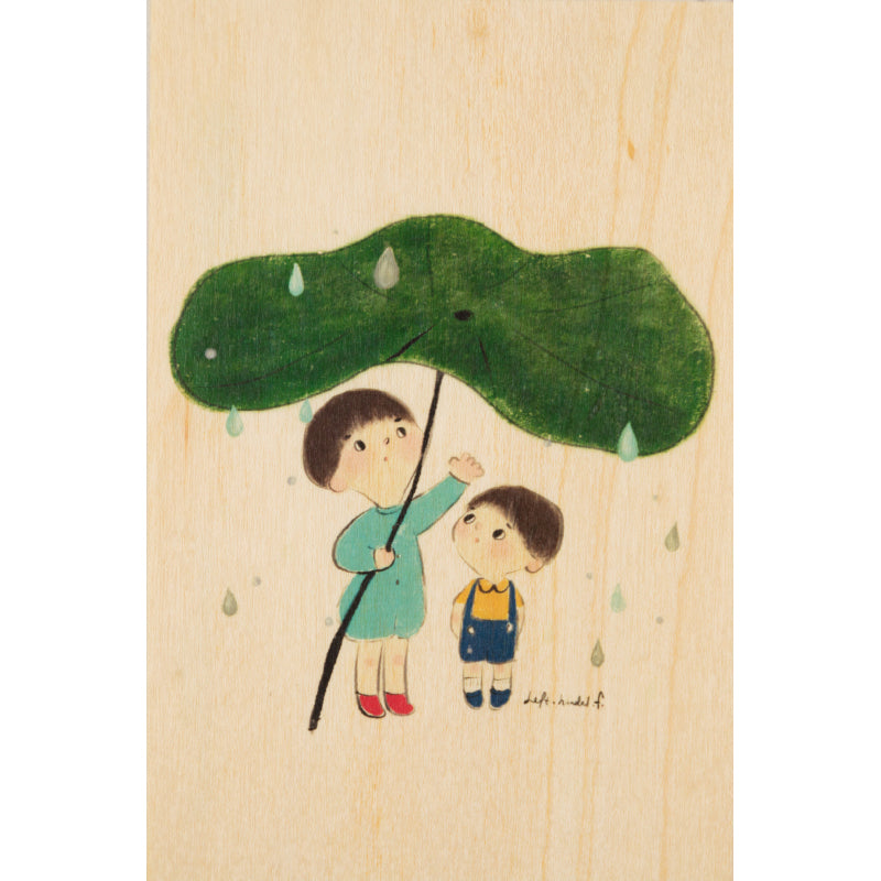 Carte en bois kids 3 raining W