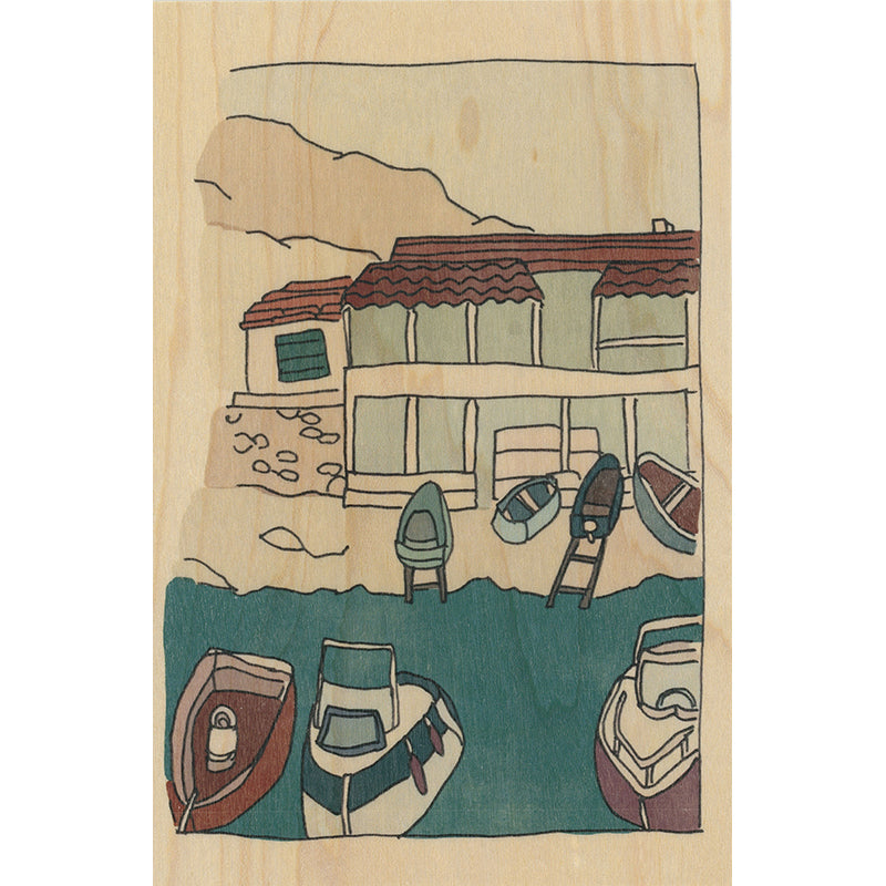 Carte en bois le sud les Goudes W