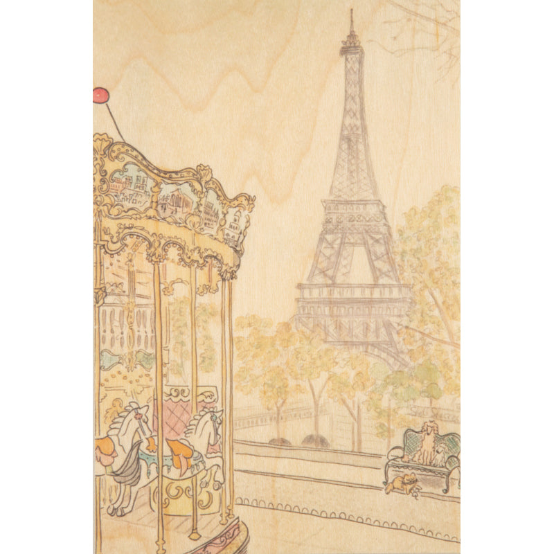 Carte en bois parisian displays Tour Eiffel W