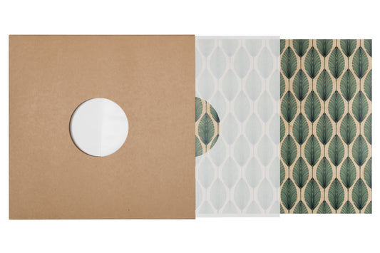 Poster 33T en bois art deco leaves W