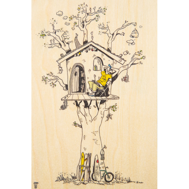 Wood postcard ride cabane W