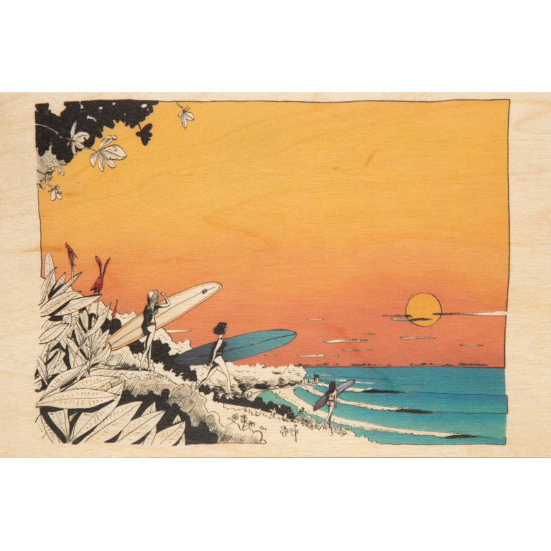 Wood postcard ride let's go surfing W