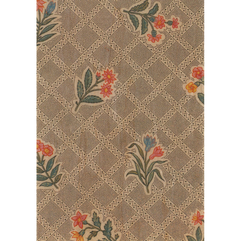 Wood postcard toile de jouy semi floral W