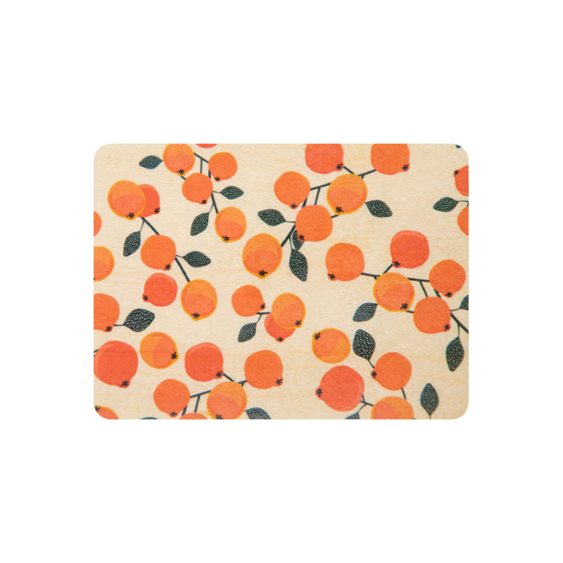 Petite carte en bois abc oranges W