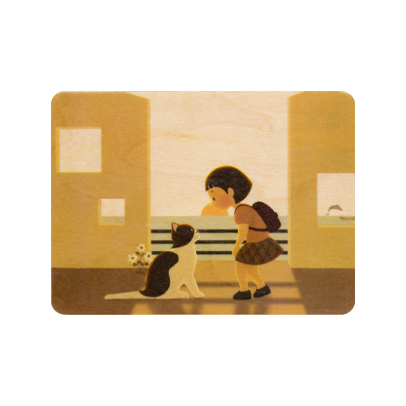 Petite carte en bois kids 2 kitty W