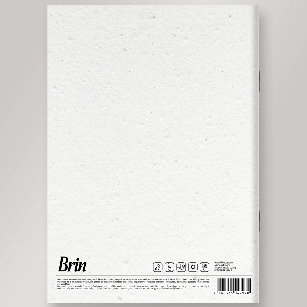 Cahier bloc-notes A5 en papier ensemencé fern B