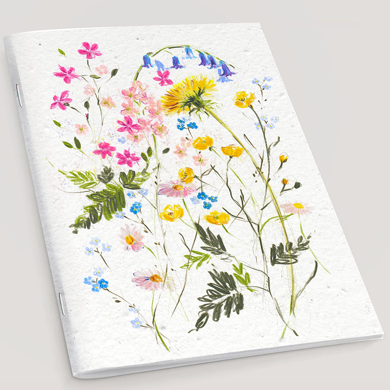 Cahier bloc-notes A5 en papier ensemencé dandelion B