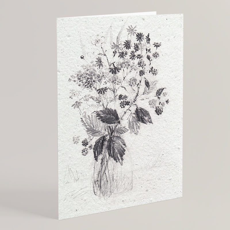 Carte double en papier ensemencé yarrow B