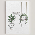 Carte double en papier ensemencé grow B