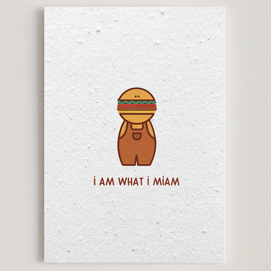 Carte double en papier ensemencé miam S
