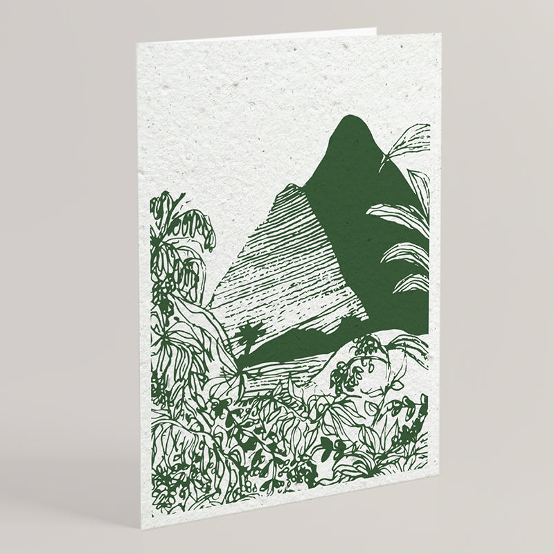 Carte double en papier ensemencé jungle B