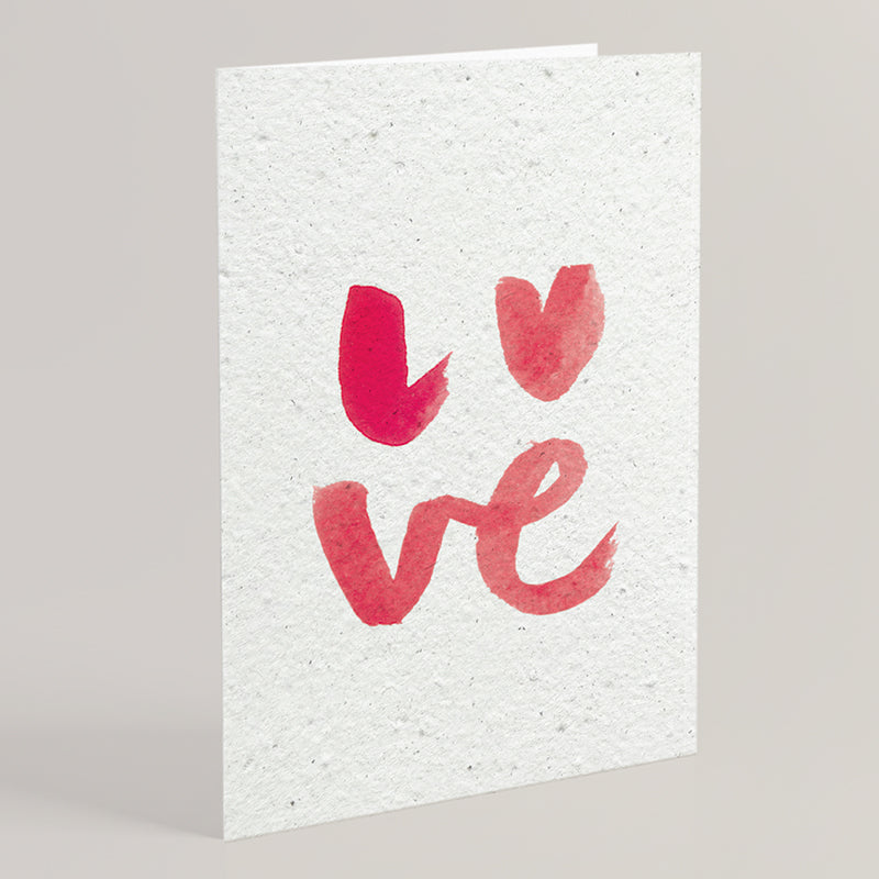 Carte double en papier ensemencé lo.ve B