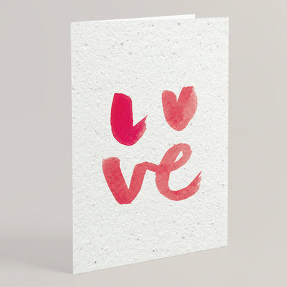 Carte double en papier ensemencé lo.ve S