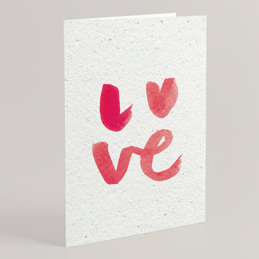 Carte double en papier ensemencé lo.ve S