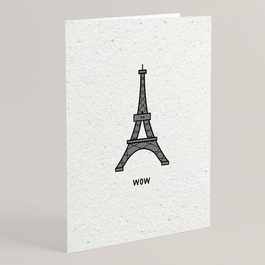 Carte double en papier ensemencé wow S