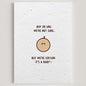Folded seed paper greeting card baby S