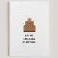 Carte double en papier ensemencé cake B