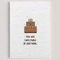 Folded seed paper greeting card cake S