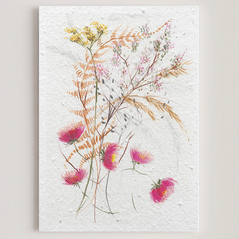 Carte double en papier ensemencé fern B