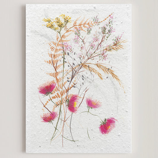 Carte double en papier ensemencé fern S
