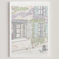Carte double en papier ensemencé flowery walls B