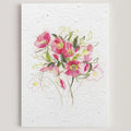 Carte double en papier ensemencé hellebores B