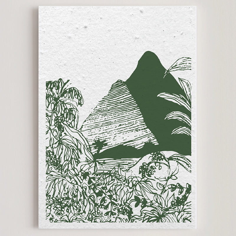 Carte double en papier ensemencé jungle B