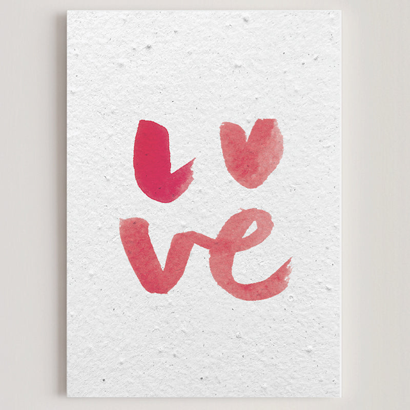 Carte double en papier ensemencé lo.ve B