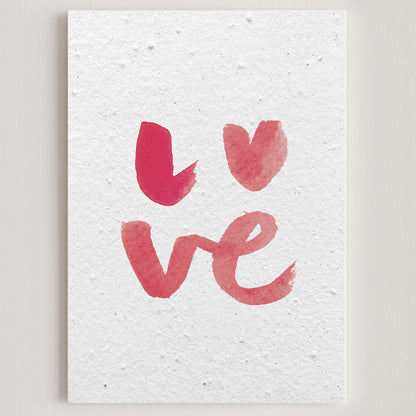 Carte double en papier ensemencé lo.ve S