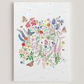 Carte double en papier ensemencé nature folle B