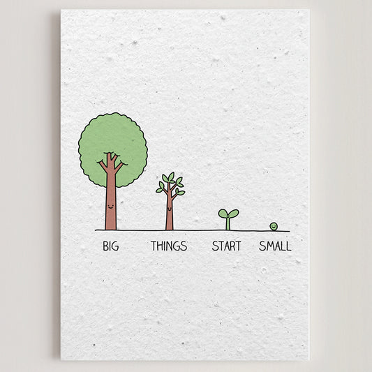 Carte double en papier ensemencé small S