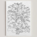 Carte double en papier ensemencé tree B