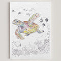 Carte double en papier ensemencé turtle B