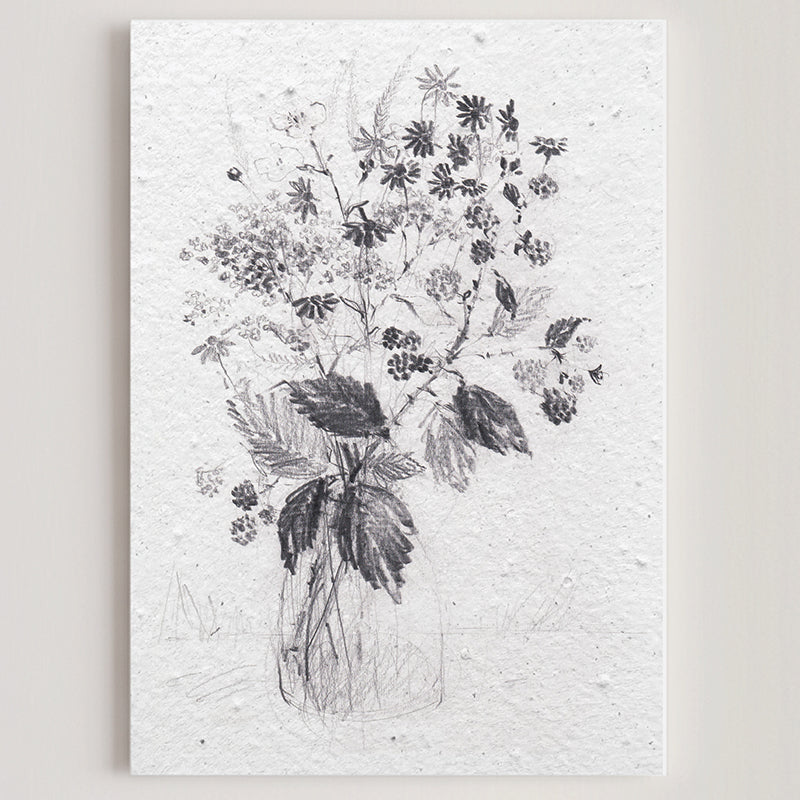 Carte double en papier ensemencé yarrow B