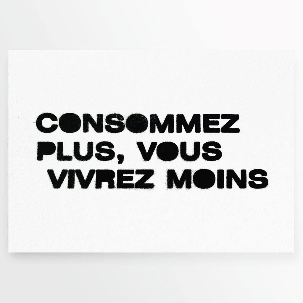 Carte en papier FSC consommez S