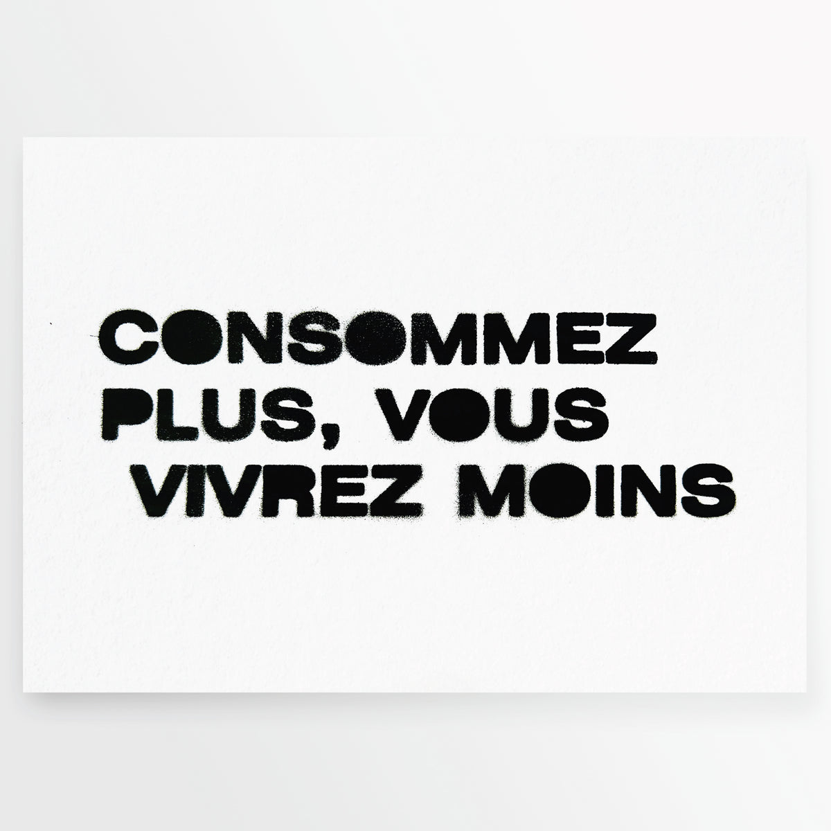 Carte en papier FSC consommez P