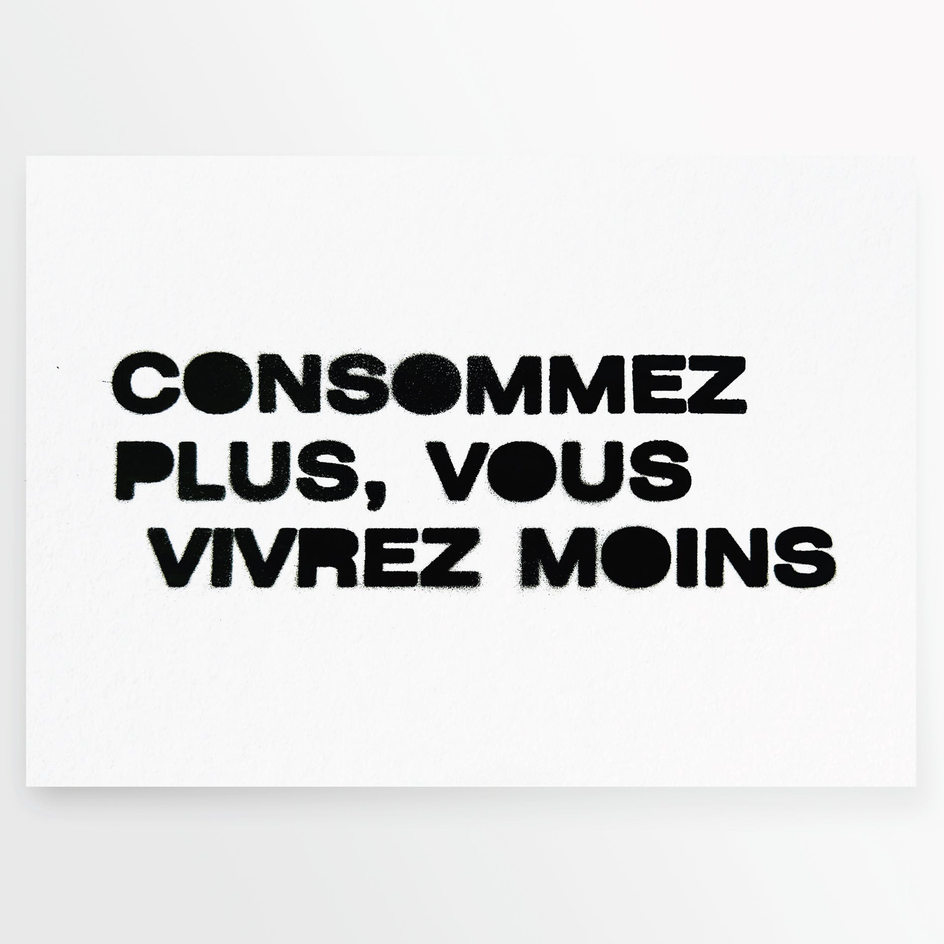 Carte en papier FSC consommez S