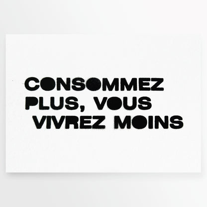 Carte en papier FSC consommez P